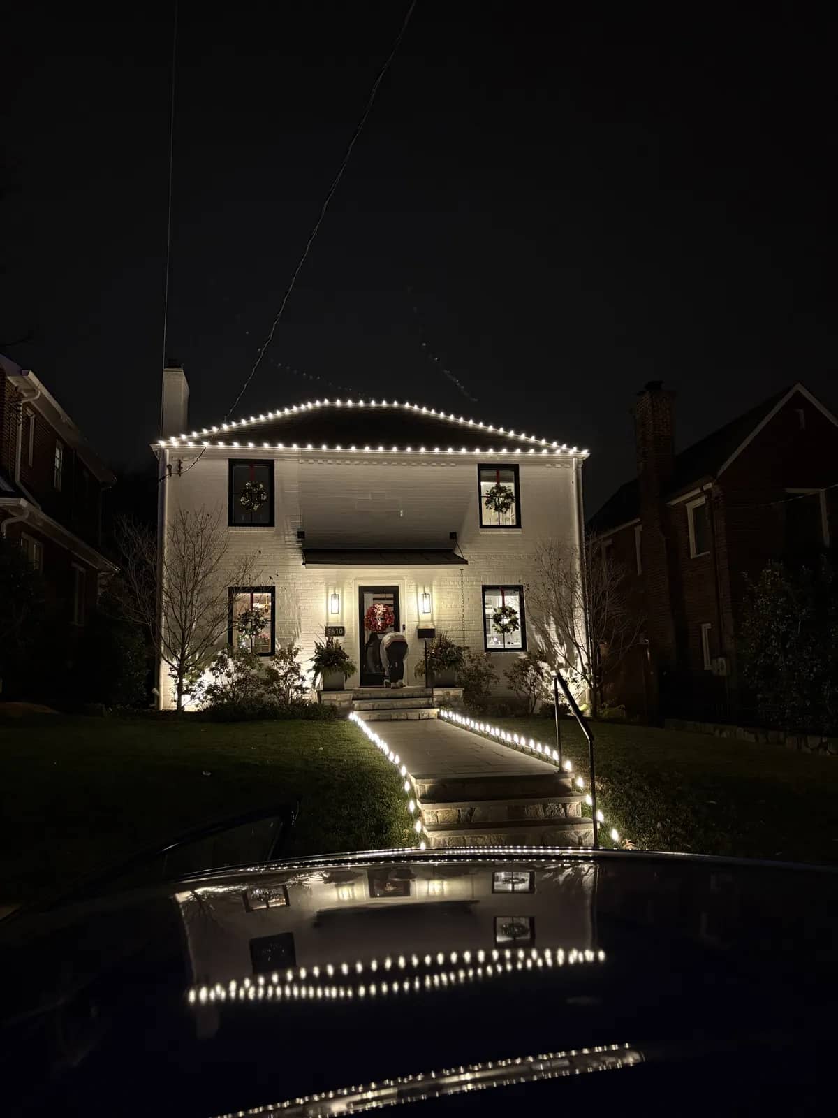 Christmas light installation in Chevy Chase, DC — LightDMV