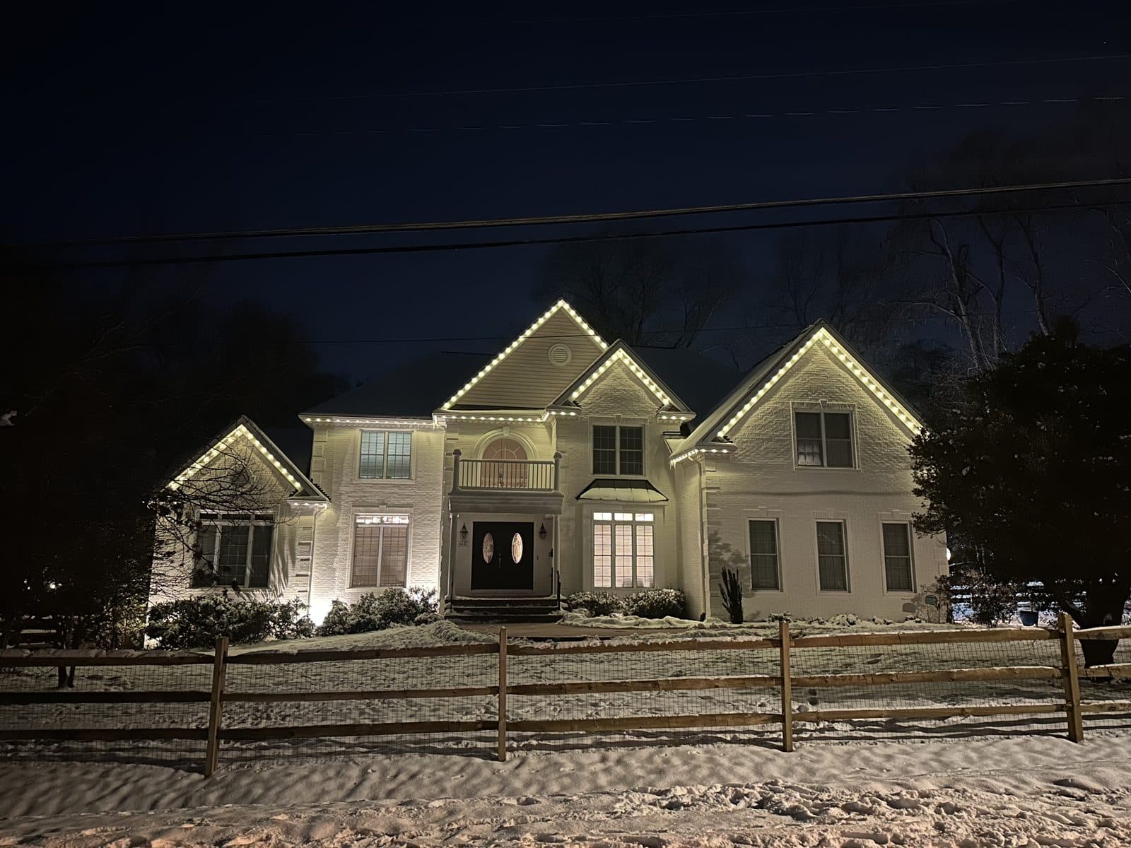 Permanent LED trim lighting on a DMV home by Light DMV, warm-white everyday glow