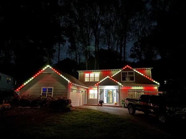 Permanent LED trim lighting installed on a home in the DMV by Light DMV