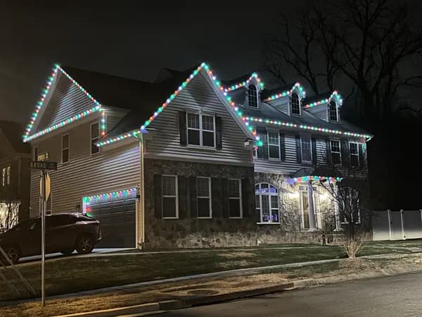 Permanent LED trim lighting installed on a home in the DMV by Light DMV