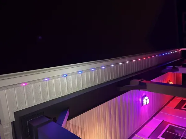 Permanent LED trim lighting installed on a home in the DMV by Light DMV
