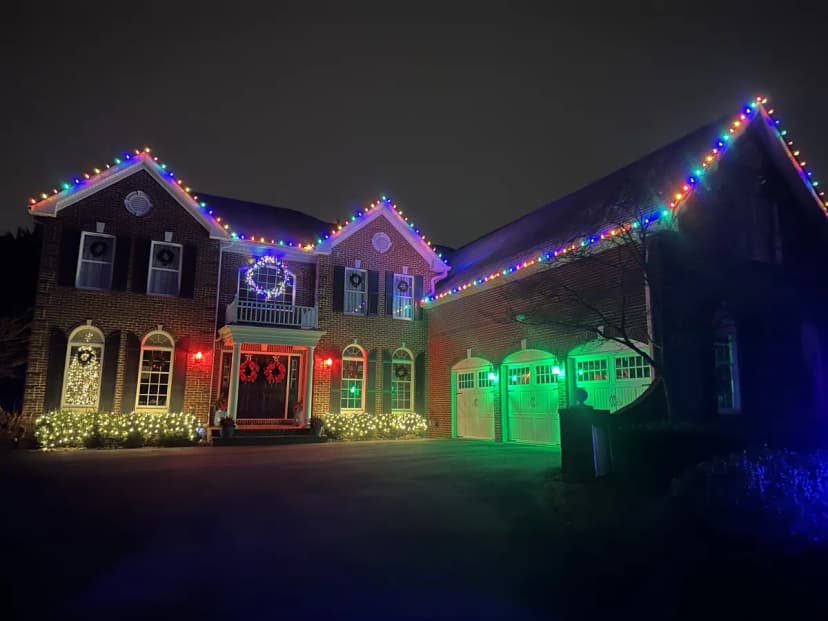 Christmas light installation in Ashburn, VA — LightDMV