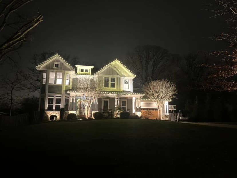 Christmas light installation in Bethesda, MD — LightDMV