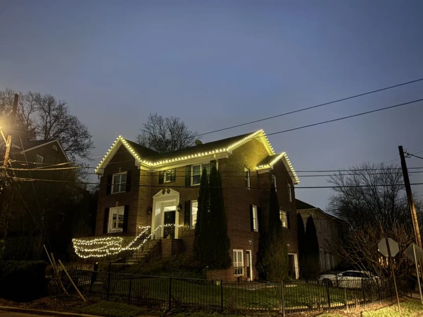 Christmas light installation in Capitol Hill, DC — LightDMV