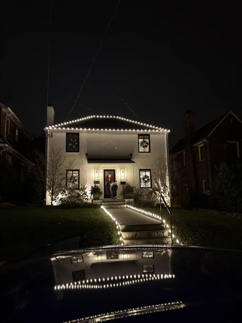 Christmas light installation in Chevy Chase, DC — LightDMV
