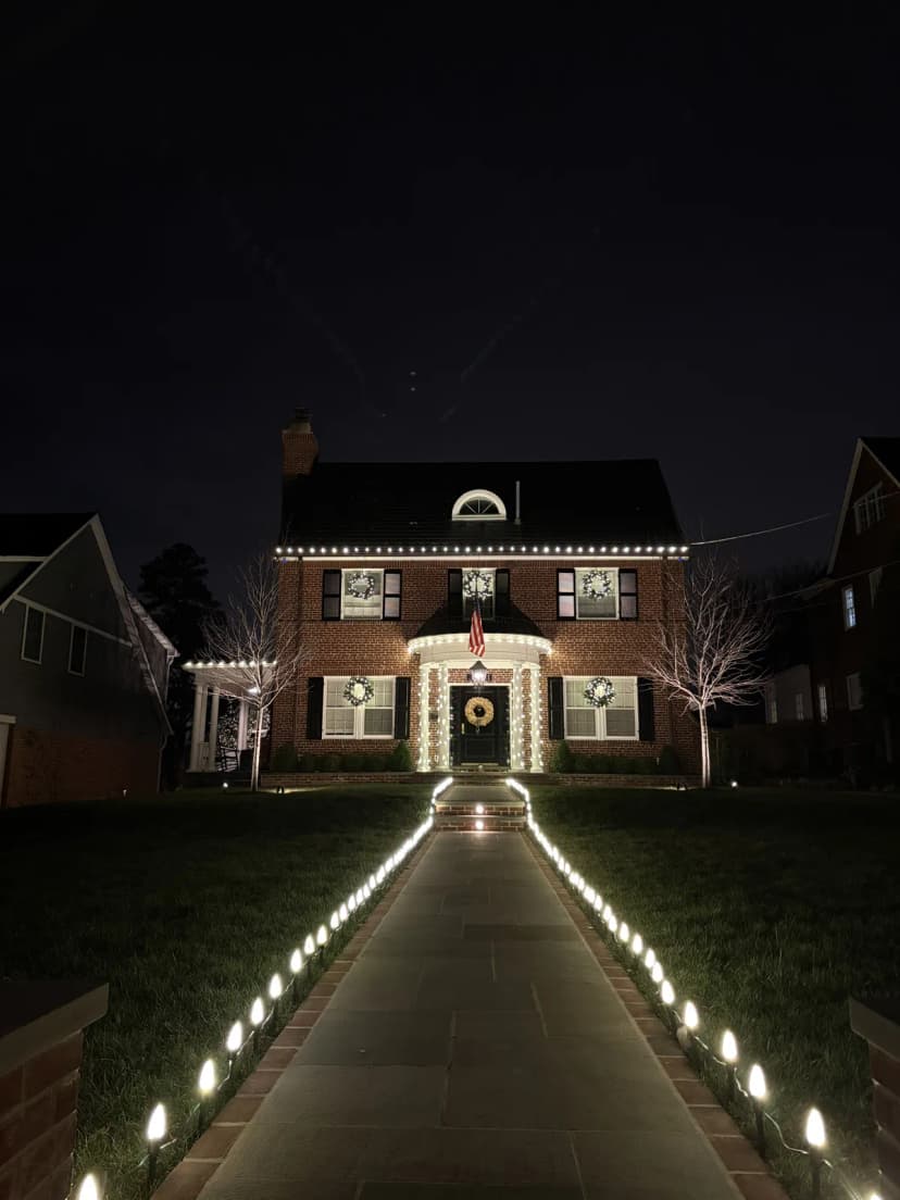 Christmas light installation in Chevy Chase, DC — LightDMV
