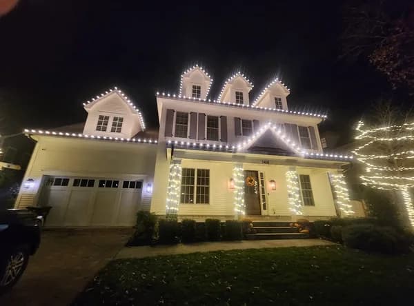 Christmas light installation in Columbia Heights, DC — LightDMV