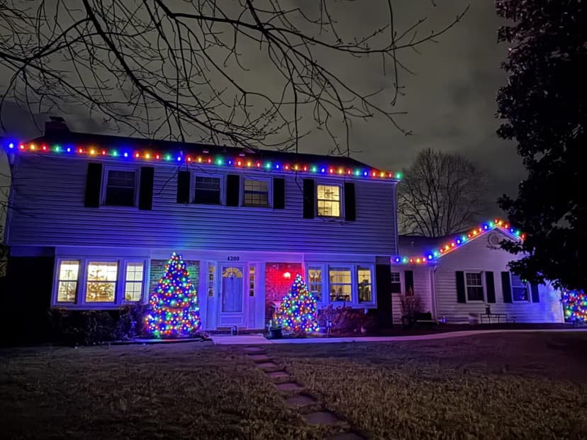 Christmas light installation in Fairfax, VA — LightDMV