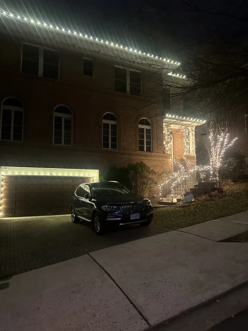Christmas light installation in Palisades, DC — LightDMV