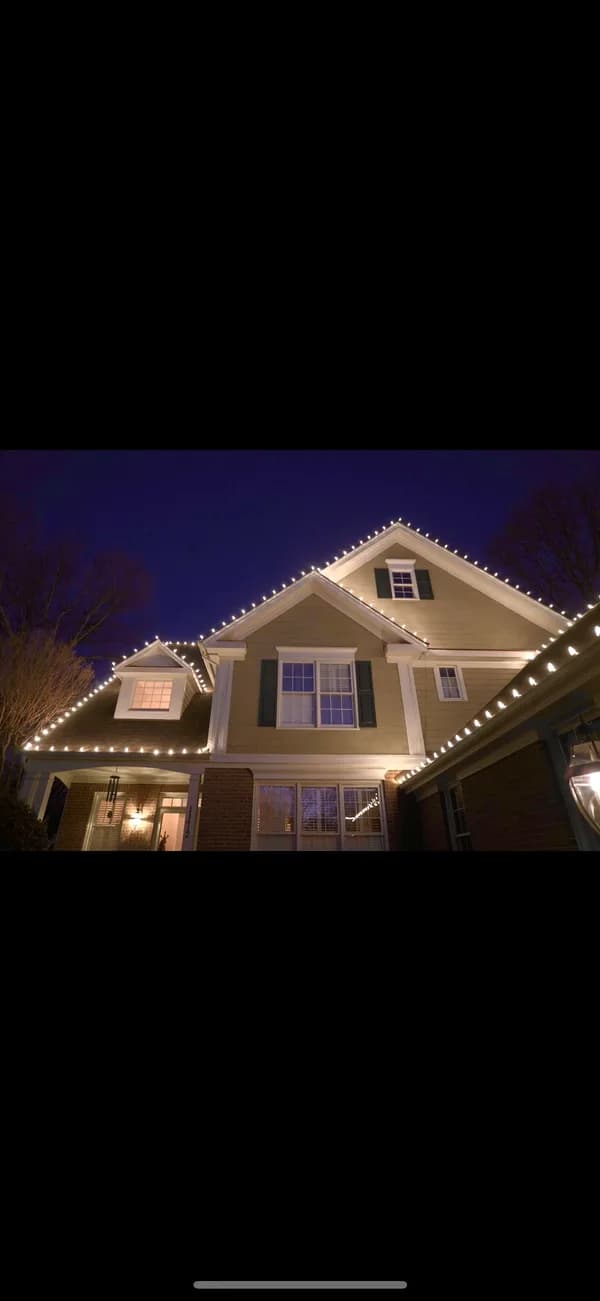 Christmas light installation in Palisades, DC — LightDMV