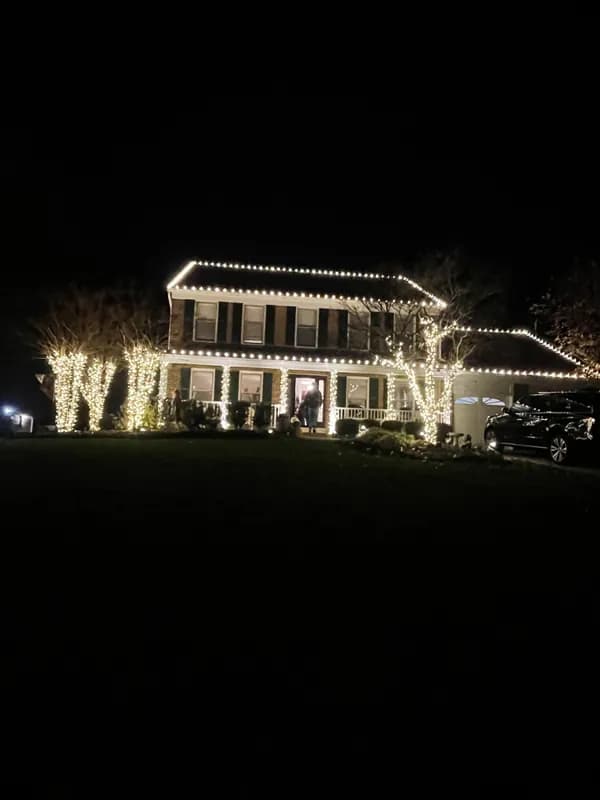 Christmas light installation in Palisades, DC — LightDMV