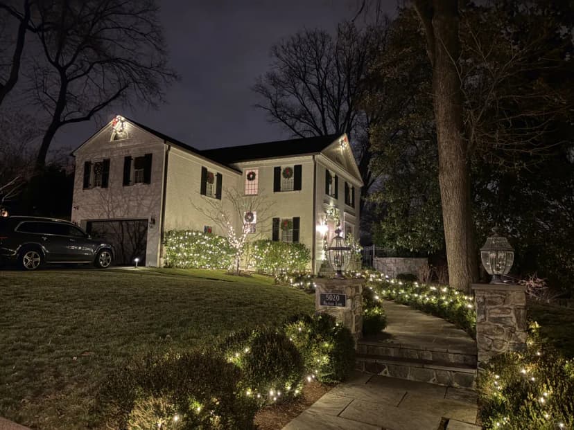 Christmas light installation in Spring Valley, DC — LightDMV