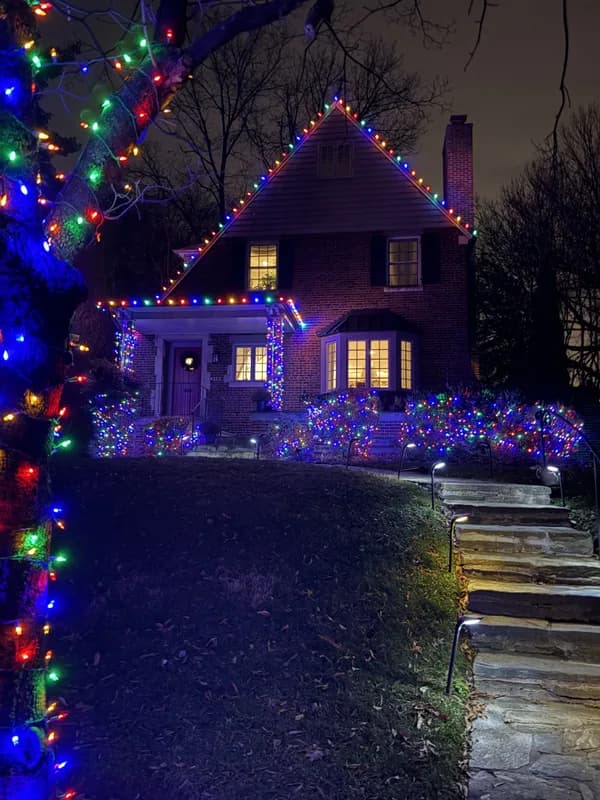 Christmas light installation in Spring Valley, DC — LightDMV