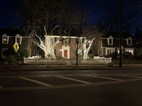 Christmas light installation in Tenleytown, DC — LightDMV