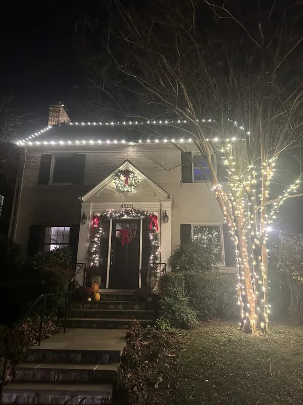 Christmas light installation in Tenleytown, DC — LightDMV