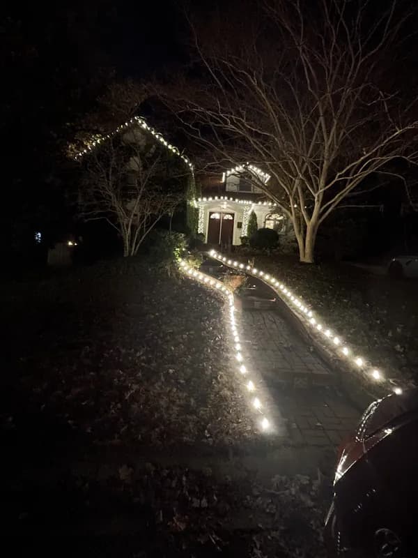 Christmas light installation in Tenleytown, DC — LightDMV