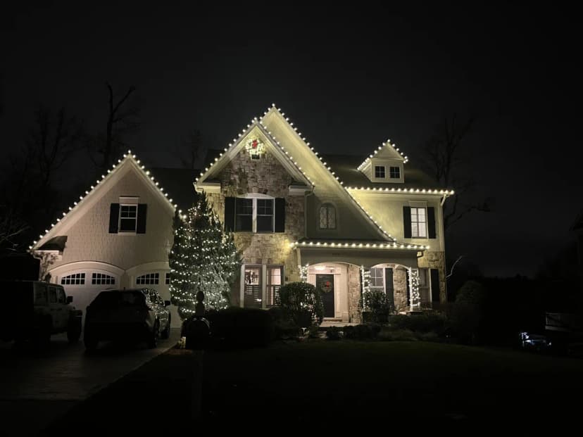 Christmas light installation in Vienna, VA — LightDMV