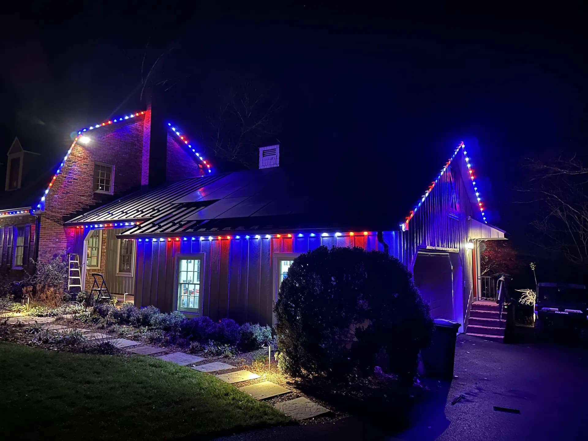 Permanent LED architectural lighting installation by Light DMV — year-round programmable system