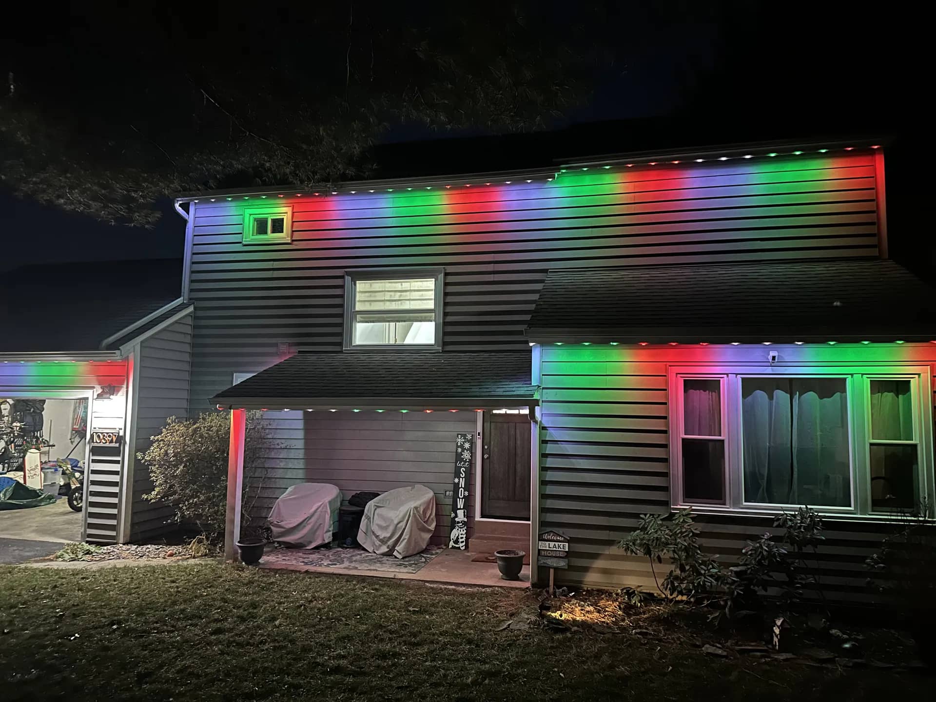 Permanent LED architectural lighting installation by Light DMV — year-round programmable system