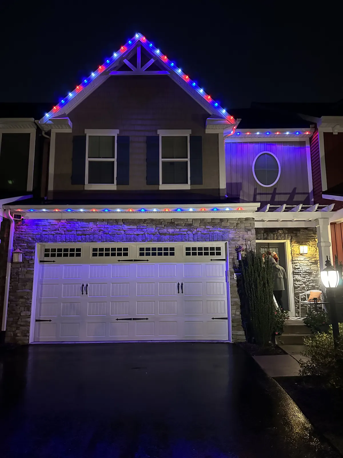 Permanent LED architectural lighting installation by Light DMV — year-round programmable system