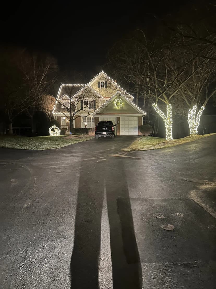 Christmas light installation in Foxhall, DC — LightDMV