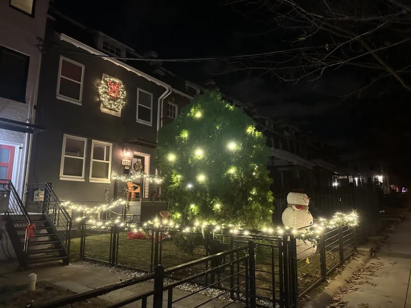 Christmas light installation in Foxhall, DC — LightDMV