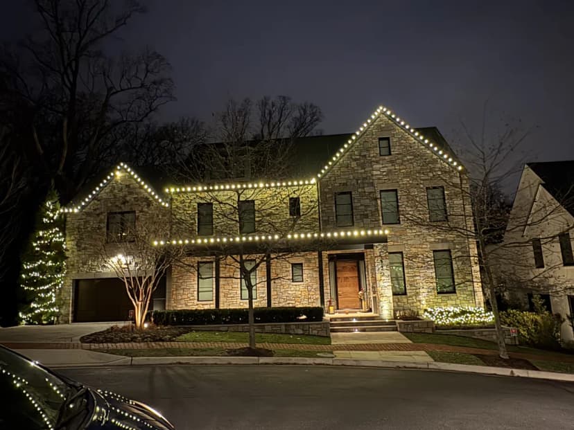 Christmas light installation in Georgetown, DC — LightDMV