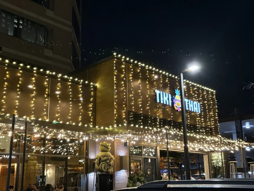 Commercial Christmas light installation on a retail storefront in Herndon, Virginia by Light DMV