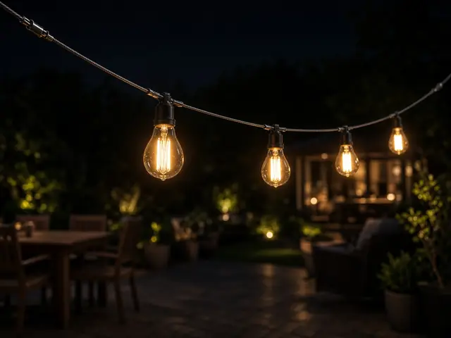 Bistro string lighting install 3 in the DMV by Light DMV