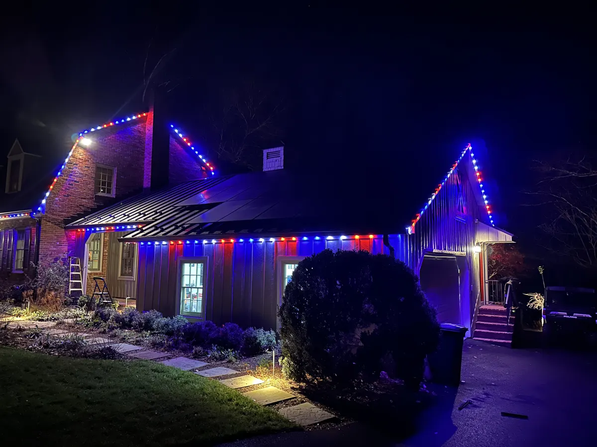 Permanent LED trim lighting installed on a home in the DMV by Light DMV