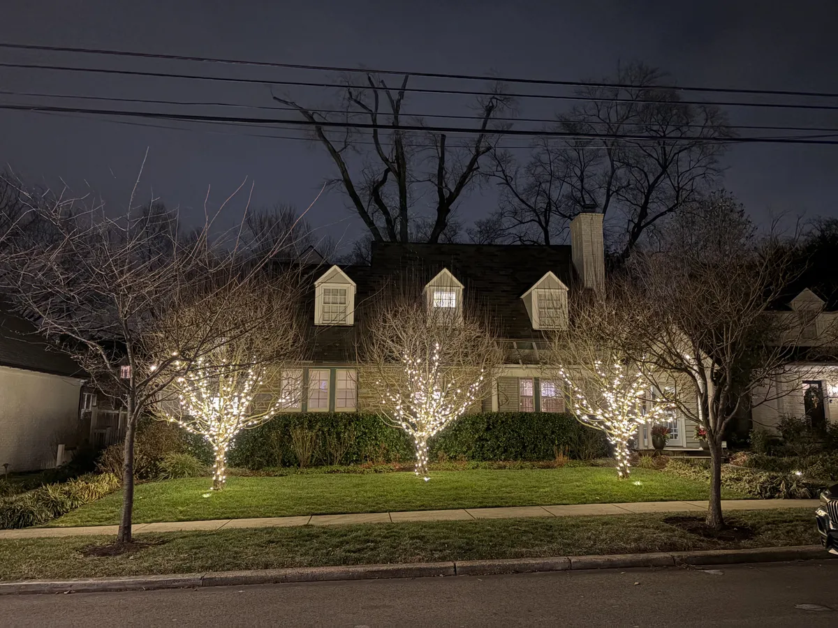 Christmas light installation in Columbia Heights, DC — LightDMV