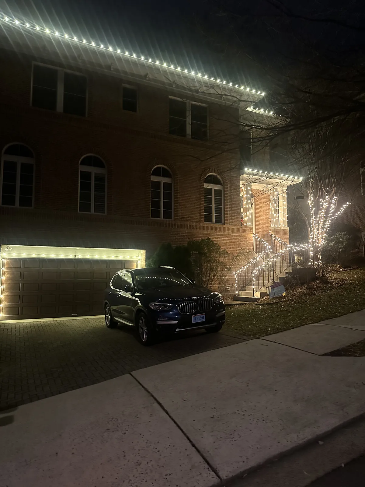 Christmas light installation in Palisades, DC — LightDMV