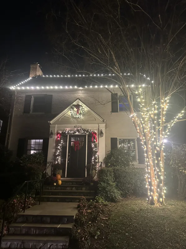 Christmas light installation in Tenleytown, DC — LightDMV